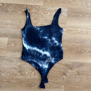 Velvet Torch Blue Tie-Dye Bodysuit Top